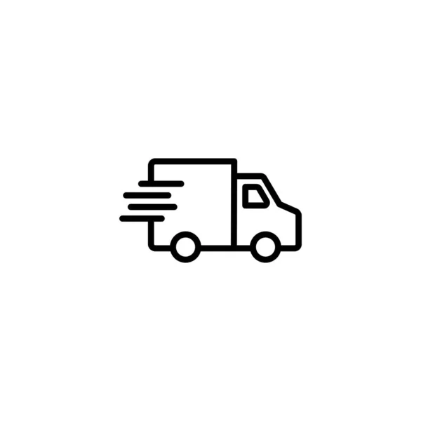 Icône Camion Livraison Illustration Vectorielle Panneau Symbole Camion Livraison Expédition — Image vectorielle