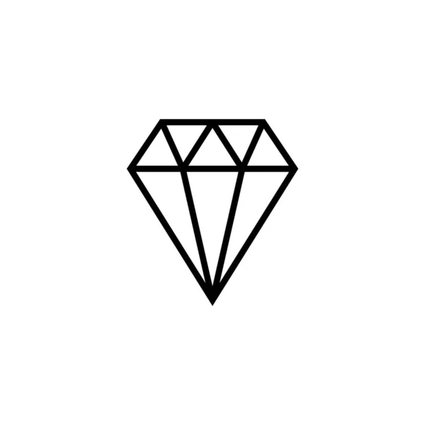 Diamond Ikon Vektor Illustration Diamant Pärlor Tecken Och Symbol — Stock vektor