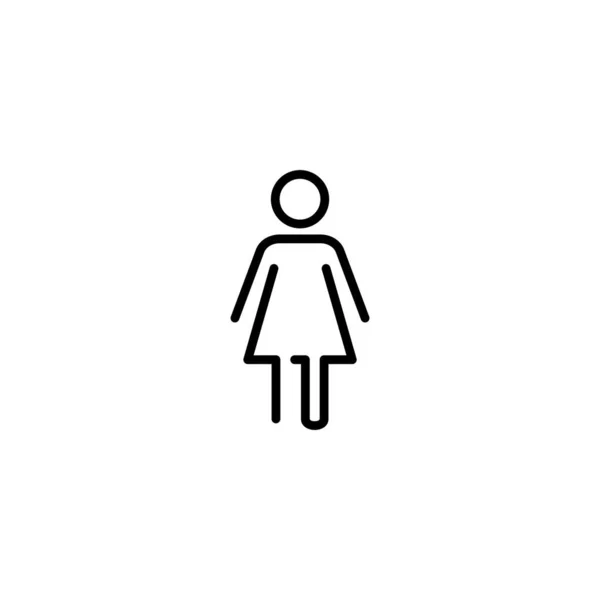 Female Icon Vector Illustration Woman Sign Symbol — Stock Vector