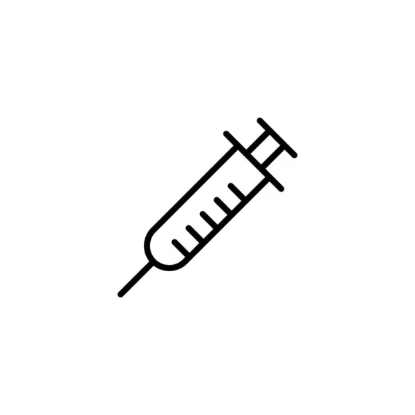 Ikona Stříkačky Vektorové Ilustrace Injekční Značka Symbol Ikona Vakcíny — Stockový vektor