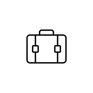 Evrak çantası ikon vektör illüstrasyonu. Bavul işareti ve sembol. bagaj sembolü.
