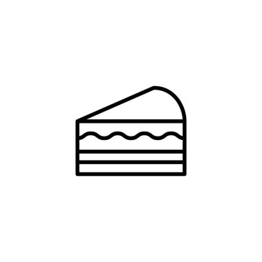 Kek simgesi vektör illüstrasyonu. Pasta işareti ve sembol. Doğum günü pastası simgesi