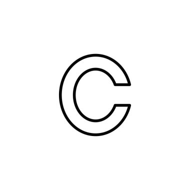 Telif hakkı ikon vektör illüstrasyonu. telif hakkı işareti ve sembol