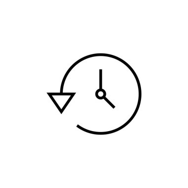 Tarih ikonu vektör illüstrasyonu. Son olay geçmişi işareti ve simgesi