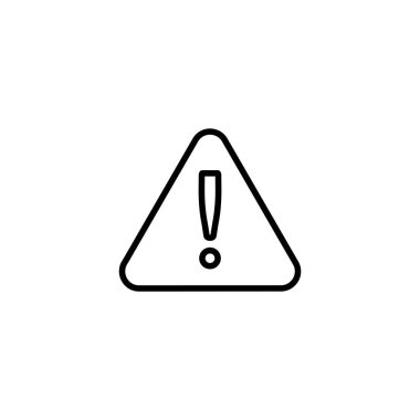 Ünlem tehlikesi işareti illüstrasyonu. Dikkat işareti ve sembol. Tehlike uyarısı işareti