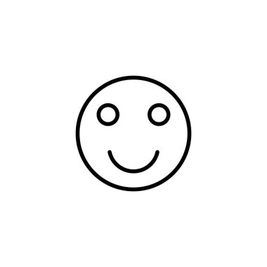 Gülümse ikon vektör illüstrasyonu. Gülümseme simgesi. Geribildirim işareti ve sembol