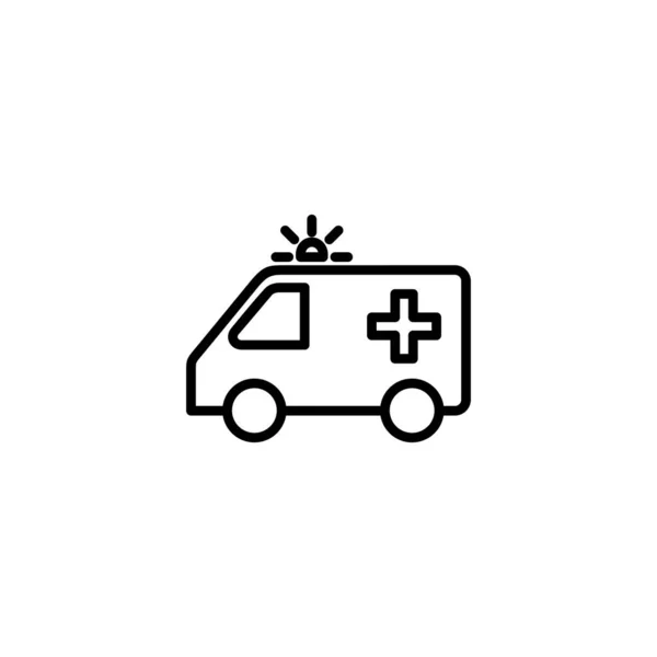 Ikona Ambulance Vektorové Ilustrace Značka Symbol Sanitky Sanitka — Stockový vektor