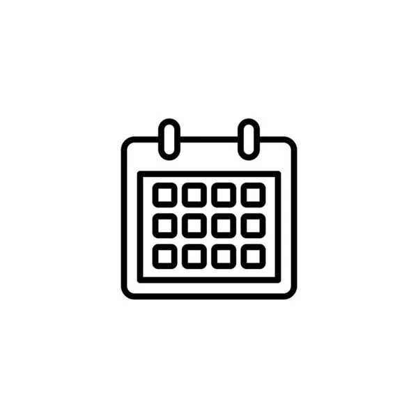 Ilustracja Wektora Kalendarza Znak Symbol Kalendarza Symbol Ikony Rozkładu Jazdy — Wektor stockowy