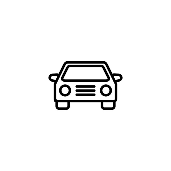 Векторная Иллюстрация Значка Автомобиля Знак Машины Символ Маленький Седан — стоковый вектор
