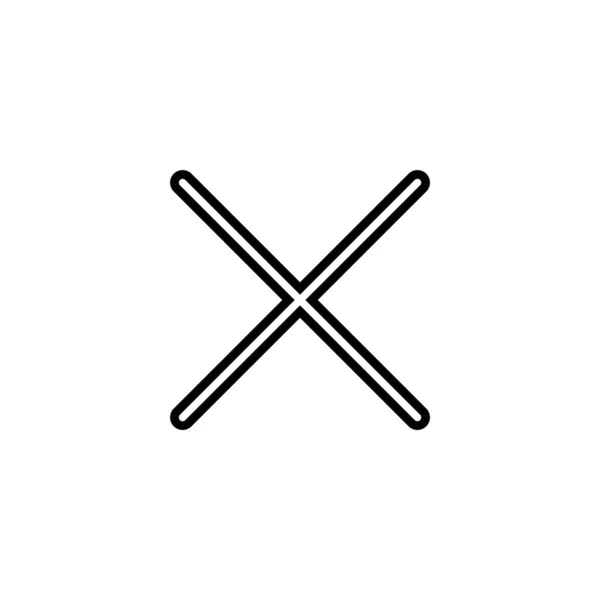 Закрыть Векторную Иллюстрацию Удалить Знак Символ Крест Знак — стоковый вектор