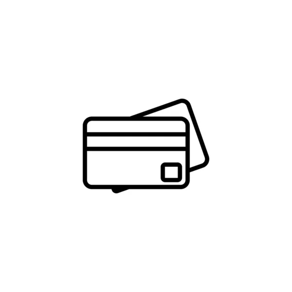 Illustration Des Kreditkarten Icon Vektors Zeichen Und Symbol Der Kreditkartenzahlung — Stockvektor