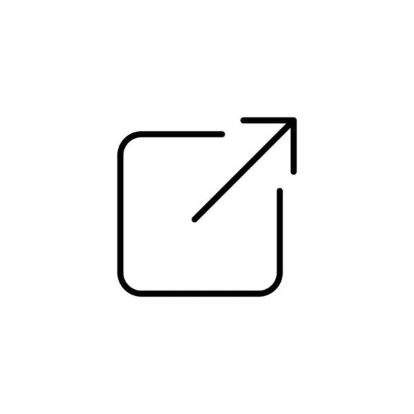 Extern Länk Ikon Vektor Illustration Länk Tecken Och Symbol Hyperlänksymbol — Stock vektor