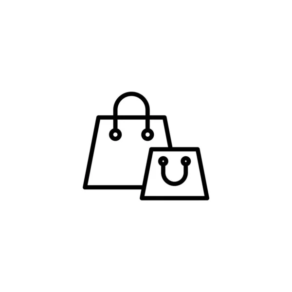Shopping Bag Icona Vettoriale Illustrazione Segno Simbolo Dello Shopping — Vettoriale Stock