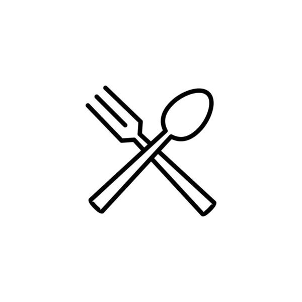 Векторная Иллюстрация Ложки Вилки Ложка Вилка Вектор Иконок Ножа Знак — стоковый вектор