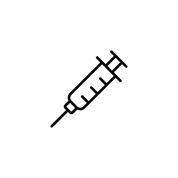 Spruta Ikonen Vektor Illustration Injektionsskylt Och Symbol Vaccinikon — Stock vektor
