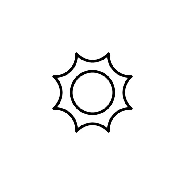 Icono Del Sol Ilustración Vectorial Signo Símbolo Brillo — Vector de stock