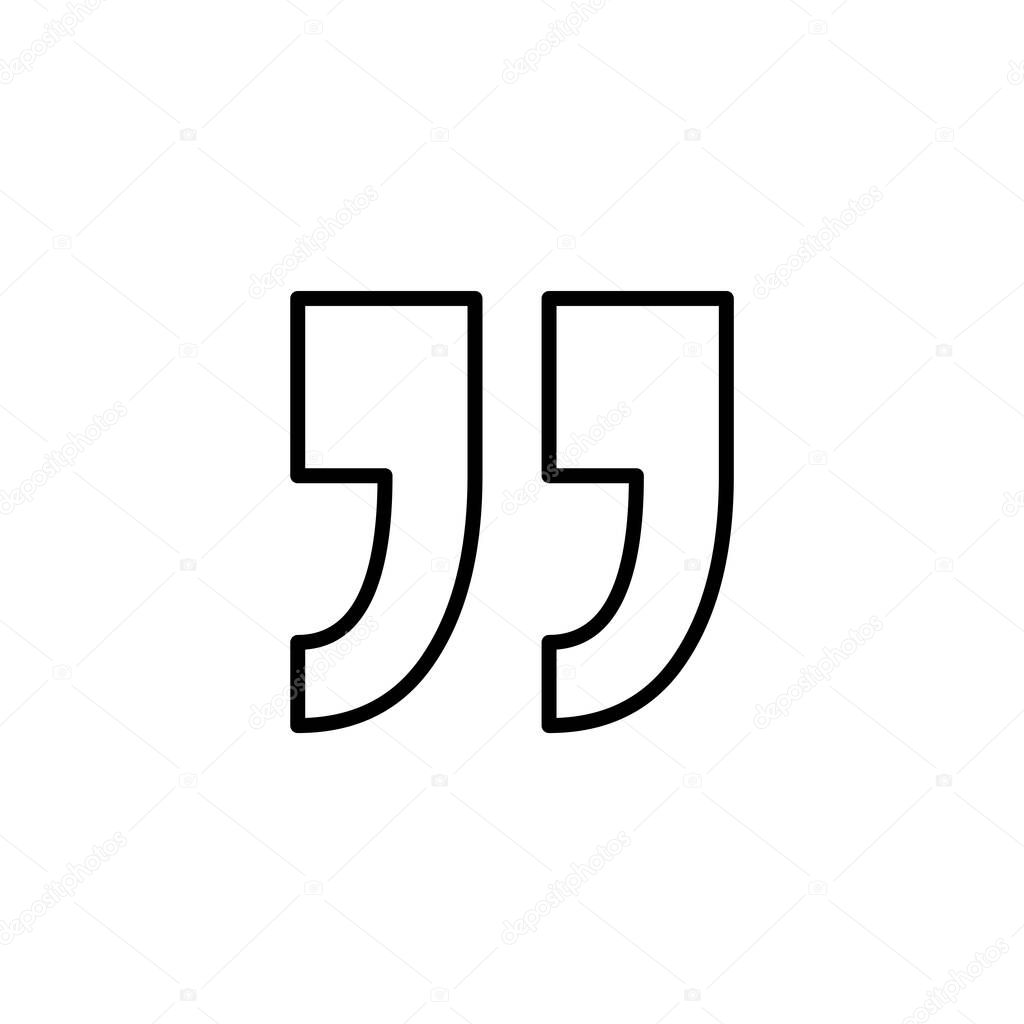 Quote icon vector illustration. Quotation mark sign and symbol