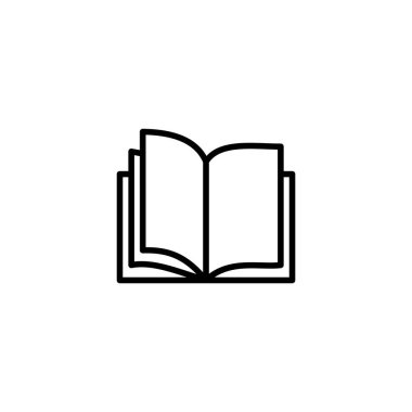 Kitap ikonu vektör çizimi. Açık kitap işareti ve sembol. Kitap simgesi