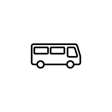 Otobüs simgesi vektör çizimi. Otobüs tabelası ve sembol. taşıma sembolü