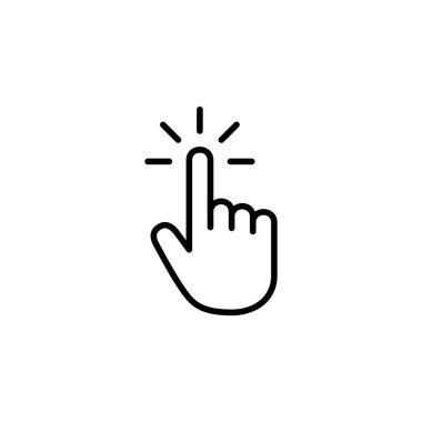El imleç simgesi vektör illüstrasyonu. İmleç işareti ve sembol. el imleç simgesi clik