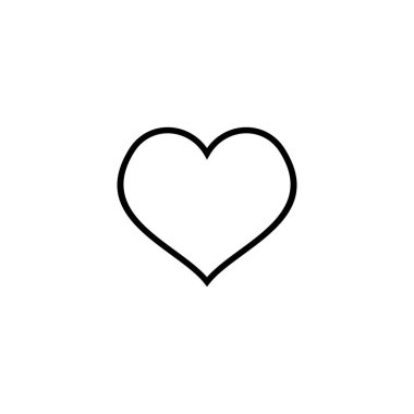 Aşk ikonu vektör illüstrasyonu. Kalp işareti ve sembol. Simge vektörü gibi.