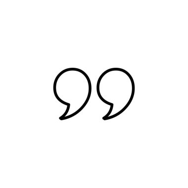 Simge vektör illüstrasyonundan alıntı. Tırnak işareti ve sembol