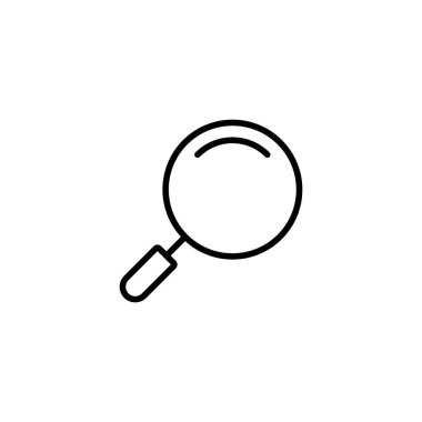 Arama simgesi vektör illüstrasyonu. Büyüteç işareti ve sembolü ara