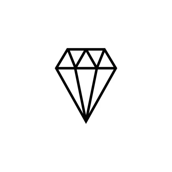 Diamond Icon Vector Illustration Diamond Gems Sign Symbol — Stock Vector