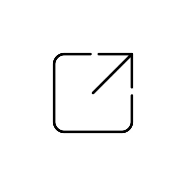 Extern Länk Ikon Vektor Illustration Länk Tecken Och Symbol Hyperlänksymbol — Stock vektor