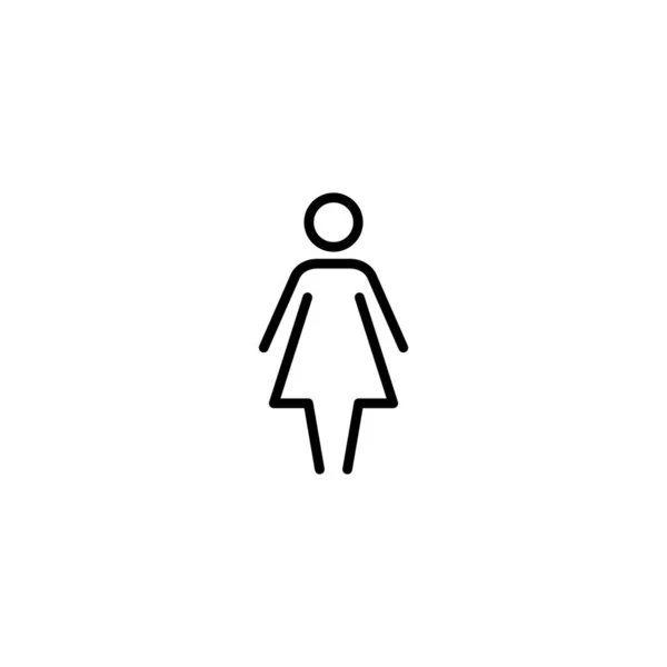 Kvinnlig Ikon Vektor Illustration Kvinna Tecken Och Symbol — Stock vektor
