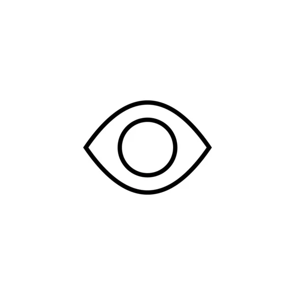 Icono Del Ojo Vector Ilustración Signo Símbolo Ocular Icono Mirada — Vector de stock