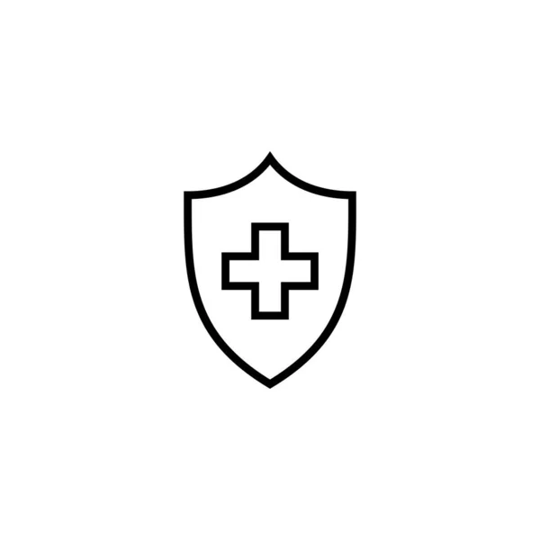 Ilustracja Wektora Ubezpieczenia Zdrowotnego Znak Symbol Dokumentu Ubezpieczenia — Wektor stockowy