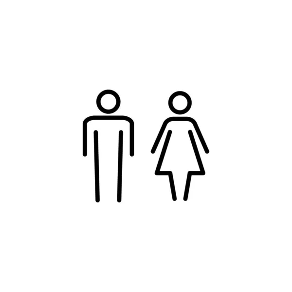 Man Vrouw Icoon Vector Illustratie Mannelijk Vrouwelijk Teken Symbool Meisjes — Stockvector