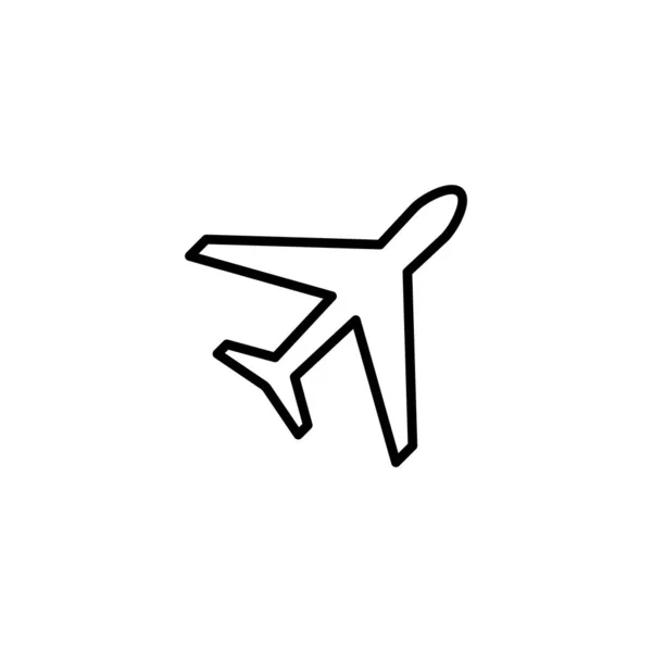 Ilustração Vetor Ícone Plano Sinal Símbolo Avião Símbolo Transporte Aéreo —  Vetores de Stock