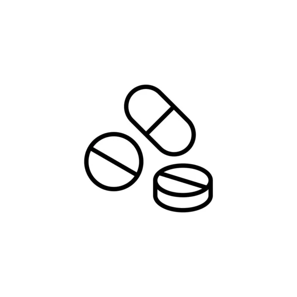 Pillole Icona Vettoriale Illustrazione Icona Della Capsula Segno Simbolo Della — Vettoriale Stock