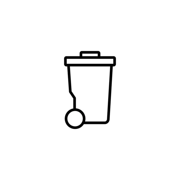 Ilustração Vetor Ícone Lixo Ícone Lata Lixo Excluir Sinal Símbolo — Vetor de Stock