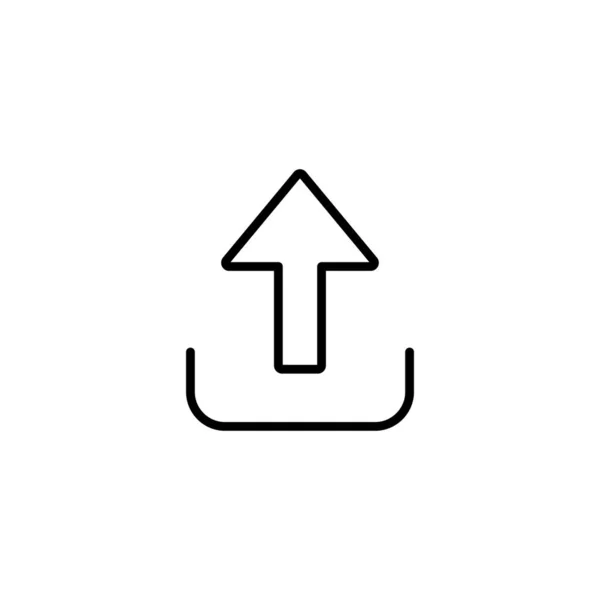 Upload Icon Vector Illustration Load Data Sign Symbol — Stock Vector