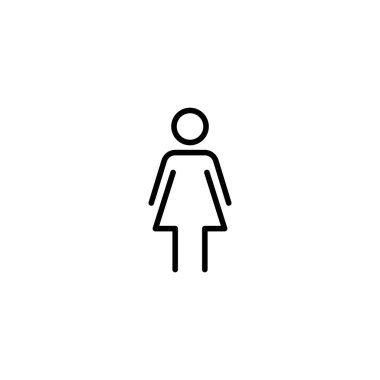 Kadın ikon vektör illüstrasyonu. Kadın imzası ve sembolü