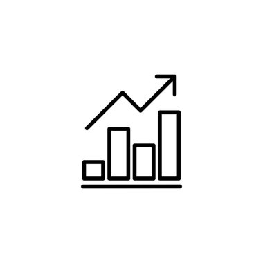 Grafik Simgesi vektör illüstrasyonu büyüyor. Çizelge ve sembol. diyagram simgesi