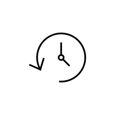 Tarih ikonu vektör illüstrasyonu. Son olay geçmişi işareti ve simgesi