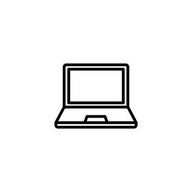 Laptop ikon vektör illüstrasyonu. bilgisayar işareti ve sembol