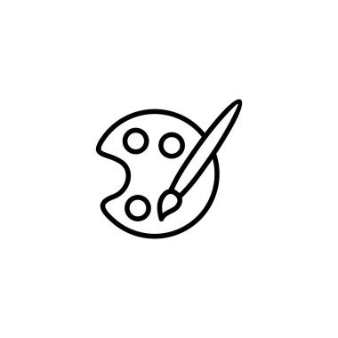 Simge vektör illüstrasyonunu boya. Boya fırçası işareti ve sembol. boyama silindiri vektörü