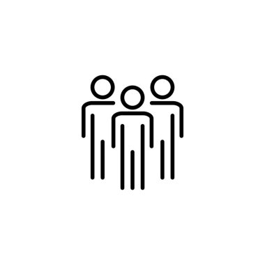 İnsanlar ikon vektör illüstrasyonu. İmza ve sembol. Kullanıcı Simgesi vektörü