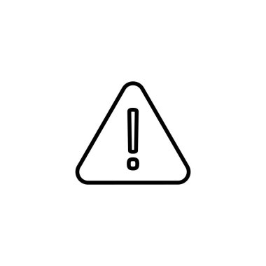 Ünlem tehlikesi işareti illüstrasyonu. Dikkat işareti ve sembol. Tehlike uyarısı işareti