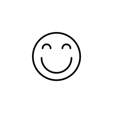 Gülümse ikon vektör illüstrasyonu. Gülümseme simgesi. Geribildirim işareti ve sembol