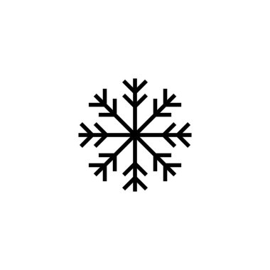 Kar ikonu vektör illüstrasyonu. kar tanesi işareti ve sembol