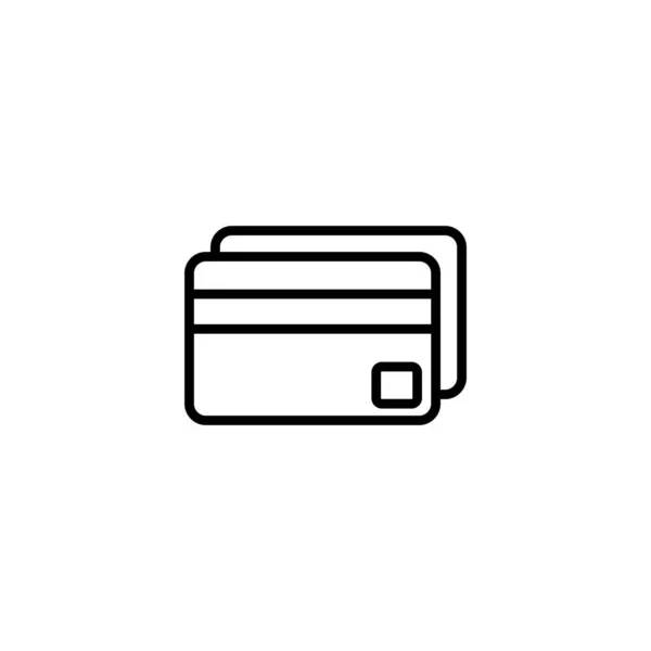 Ikona Ikony Vektoru Kreditní Karty Ilustrace Platební Značka Symbol Kreditní — Stockový vektor