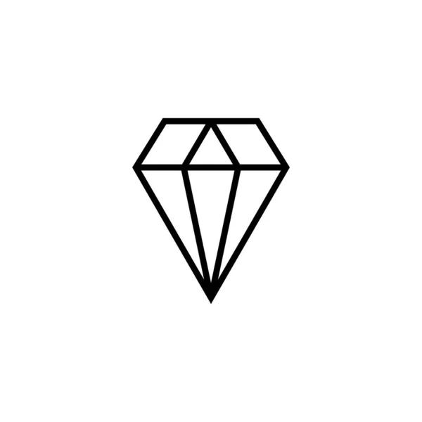 Diamond Ikon Vektor Illustration Diamant Pärlor Tecken Och Symbol — Stock vektor
