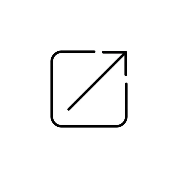 Icono Enlace Externo Ilustración Vectorial Signo Enlace Símbolo Símbolo Hipervínculo — Vector de stock