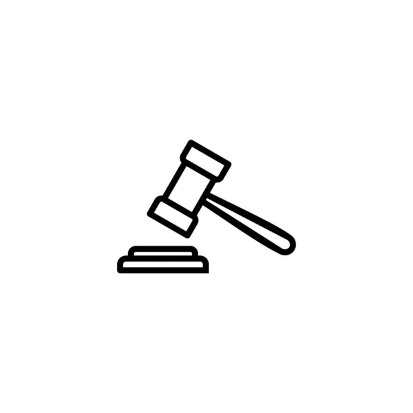 Εικονίδιο Gavel Διανυσματική Απεικόνιση Δικαστής Gavel Σημάδι Και Σύμβολο Νομική — Διανυσματικό Αρχείο